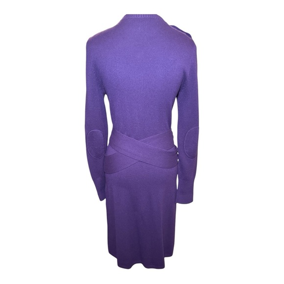 DVF Diane Von Furstenberg Grodnica Wool Cashmere Blend Wrap Dress Purple Sz S - Picture 7 of 9